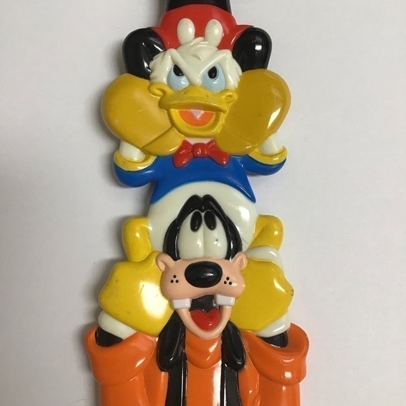 Vintage Walt Disney World Parks Back Scratcher Totem Goofy Donald & Mickey 15" - Picture 8 of 16